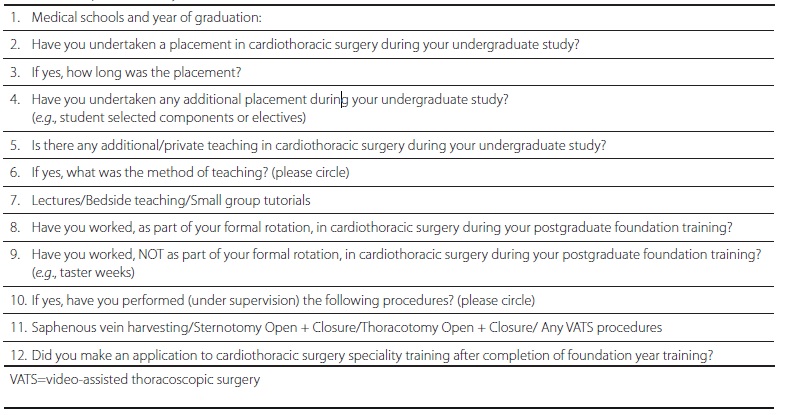 Ten-question survey.